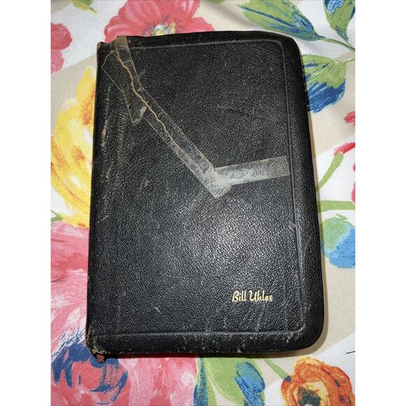 Genuine Morocco Leather Bible NEEDS RESTORATION Bad Condition Red Letter Edition - Picture 1 of 16